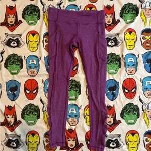 Lululemon Woman’s Small Athleticwear Yoga Pants Purple with Back Pocket Pouch